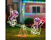 LED Gingerbread Man Seesaw Ropelight