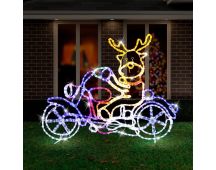 LED Ropelight Motorbike Crew Reindeer