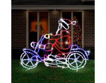 LED Ropelight Motorbike Crew Santa