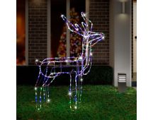 LED Twinkling Standing Reindeer – 110cm available in 2 Colors - Cool White