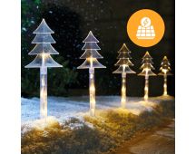 Solar Tree Shape Path Lights – 5 Pack, 38cm available in 2 Colors - Warm White