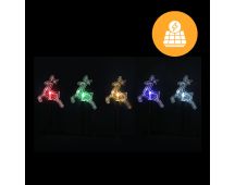 Solar Reindeer Path Lights – 5 Pack, 37cm available in 2 Colors - Multicolor