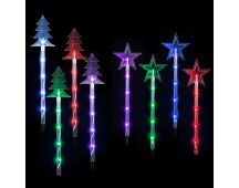 LED Lightshow Star Path Lights 4 pieces Remote Controlled - Stars