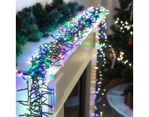 Battery Operated LED Cluster Lights – 200 LEDs, Multicolor or Warm White - Multicolor