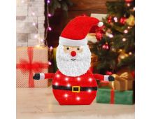 LED Collapsible Tinsel Santa 70cm Twinkling