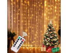 Christmas Lights Curtain Garland