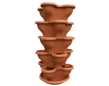 Single 5 Tier Large Verandah Planter - Terracotta