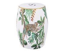 LEOPARD CERAMIC STOOL