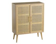 TWO DOOR RATTAN CABINET