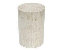 ALPINE MOTHER OF PEARL HAND MADE STOOL/SIDE TABLE