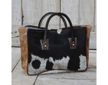 DOUBLE COWHIDE HANDLE IT BAG