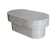 MOTHER OF PEARL SERENITY OVAL PEARL COFFEE TABLE