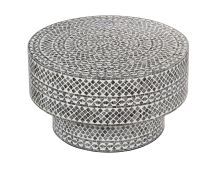 DIAMOND MOTHER OF PEARL COFFEE TABLE BLACK