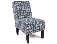 Cafe Lounge Couch Ramie Cotton Fabric Accent Dining Relax Chair Pub Seating Navy New