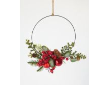 Berry Ball Half Wreath 35cm