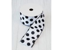 Ribbon Roll Spot White/Black 9M