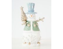 Snowman With Tree 23cm