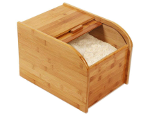 Bamboo Rice Grain Cereal Flour Sealed Storage Box