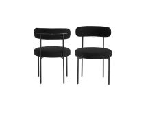 Amia Set of 2 Dining Chair in Black