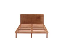 Bondi Solid Pinewood Bed Frame in Walnut - Double