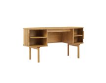 Tate Wooden Curved Desk