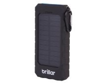 Brillar 8000mAh Solar USB Power Bank 200 Lumens LED Torch