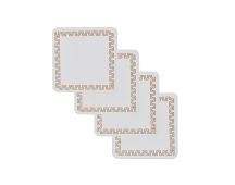 Clevinger Set of 4 MDF Coasters Gold Border