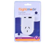 Flightmode Outbound AU/NZ to EUROPE/BALI Travel Adaptor with USB Type C & A