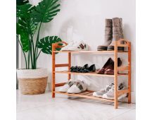 Bamboo 3 Tiers Layers  Storage Shoe Rack & Organiser