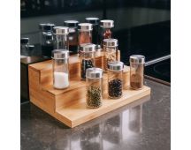 3 Tier Bamboo Spice Rack Countertop Kitchen Cabinet Organizer