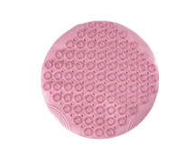 Bathroom Non-slip Bath Mat with Drain Hole Plastic Massage Foot Pad-Pink