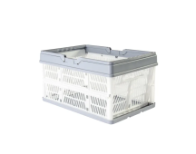 Collapsible Plastic Grocery Shopping Baskets Storage Crates with Handles