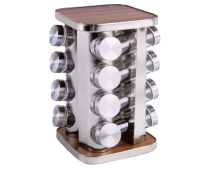 Clevinger 16pc rotary spice rack