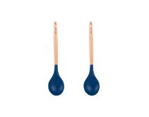 2pcs Beechwood & silicone spoon navy