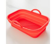 Collapsible Silicone Air Fryer Oven Microwave Liner Rectangle