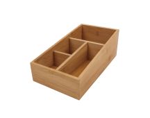 Bamboo Storage Box with 4 Slots