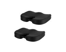 2 Pack Memory Foam Car Office Seat Cushion with Black Cover