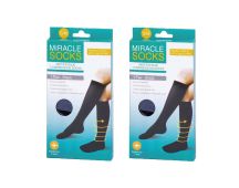 2x Miracle Compression Socks - Large/XL