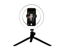 LED Studio Ring Light with Stand and Phone Holder 20cm