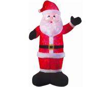 DELUXE INFLATABLE PLUSH SANTA WITH DISCO LIGHTS 8FT