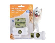 LIVINGTODAY Pet Dog Poop Dispenser and 45 Biodegradable Unscented Waste Bags