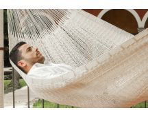 Outdoor undercover cotton Mayan Legacy hammock Family size Marble