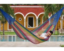 Outdoor undercover cotton Mayan Legacy hammock Family size Mexicana