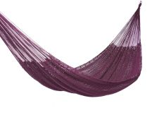 Outdoor undercover cotton Mayan Legacy hammock King size Maroon