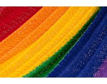 Outdoor undercover cotton Mayan Legacy hammock King size Rainbow