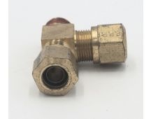 Parker brass male 1/2 tube to male 3/8" pipe run tee fitting