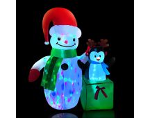 Jingle Jollys Christmas Inflatable Snowman 1.8M Illuminated Decorations