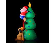 Jingle Jollys Christmas Inflatable Santa Tree 1.8M Illuminated Decorations