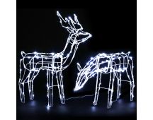 Jingle Jollys Christmas Lights 2 Pcs Reindeers 200 LED Decorations